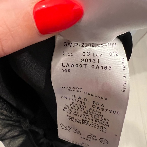 GIORGIO ARMANI Empire-Waist Plisse off the shoulder Silk Dress US SZ 4 - Picture 12 of 14